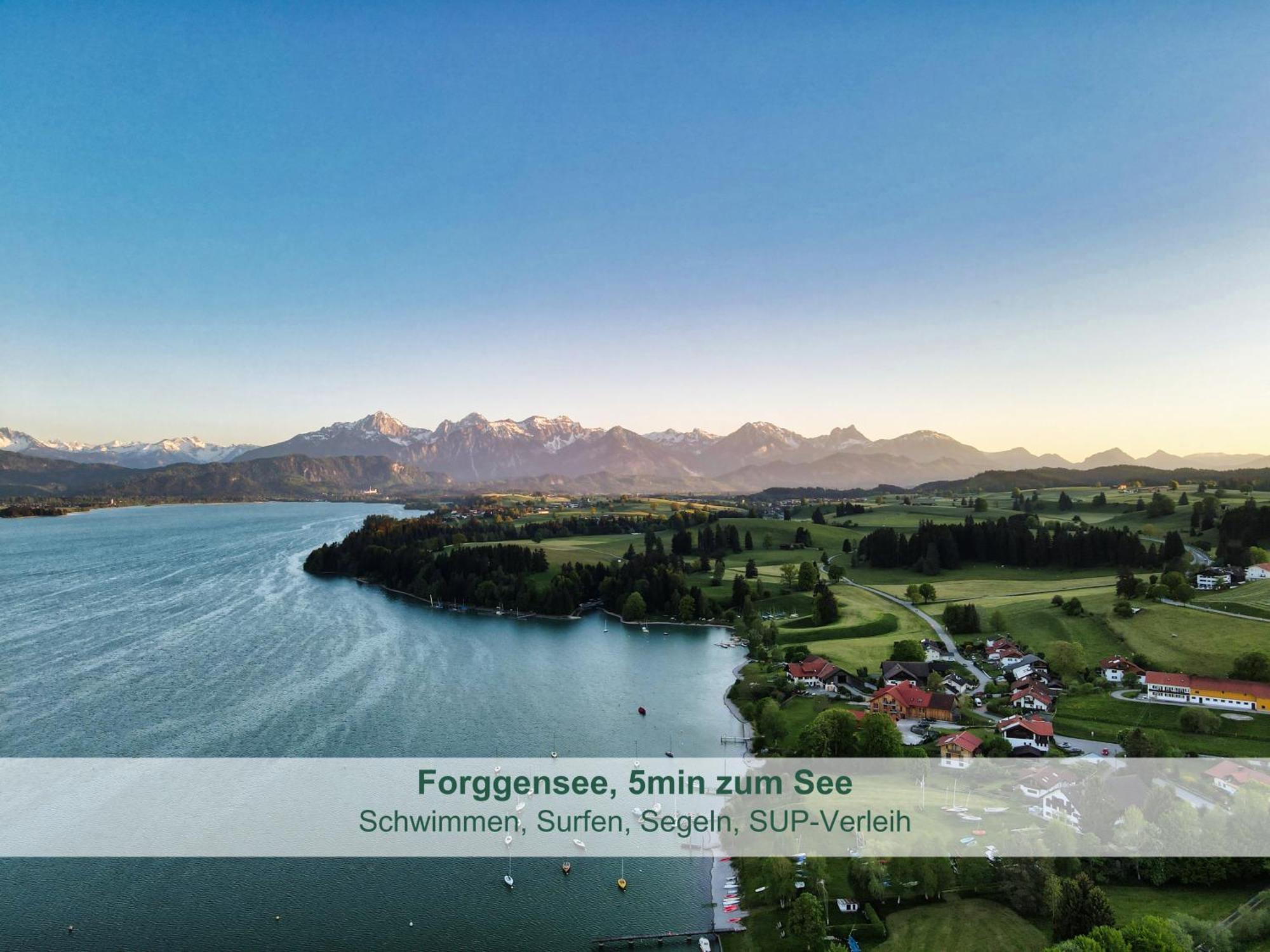 Chalet - Ferienwohnungen - Biohof Stoeger - Panoramasuedbalkon - Grandiose Aussicht Auf See, Berge Und Schloss Neuschwanstein Rieden Extérieur photo